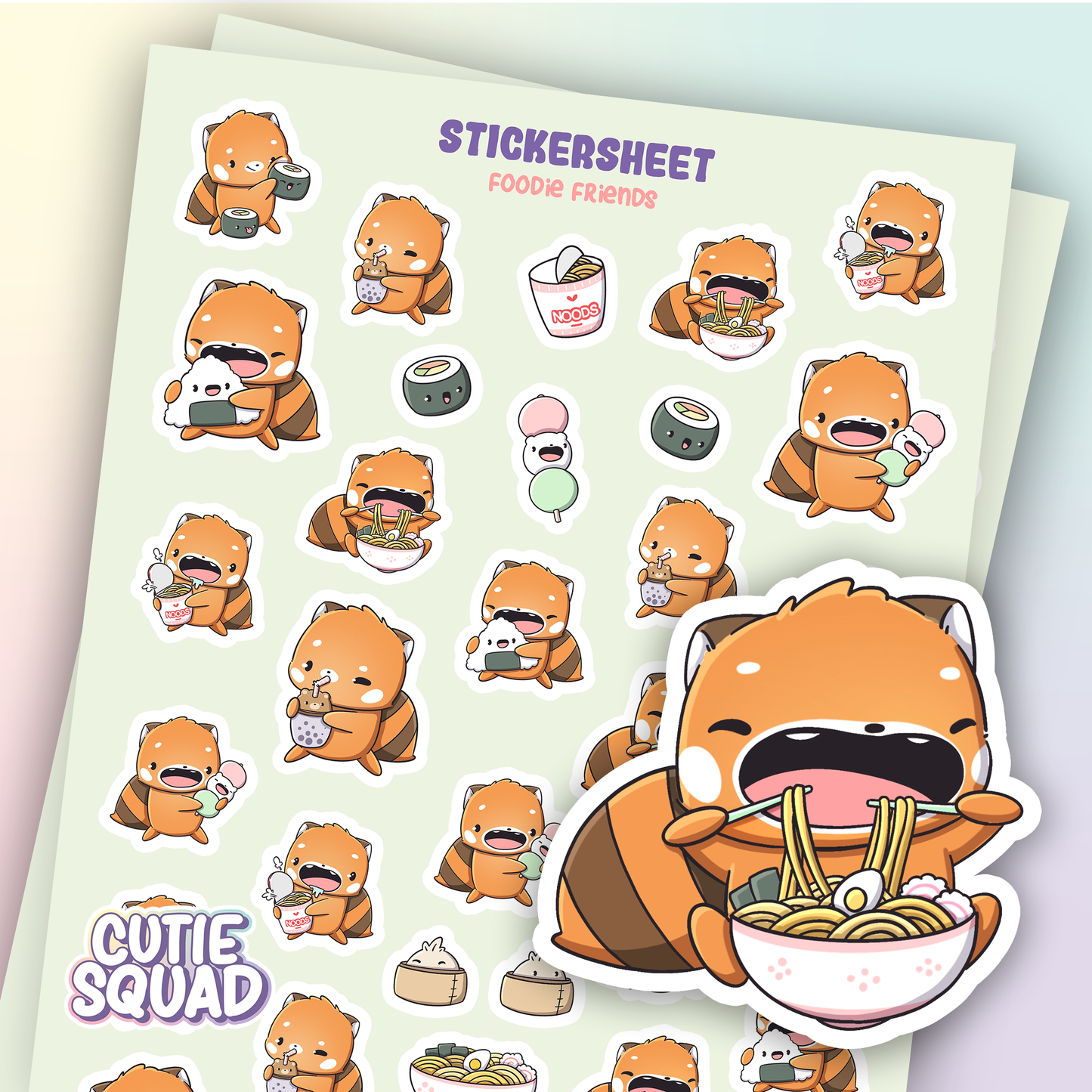 Red Panda Foodies | Sticker Sheet