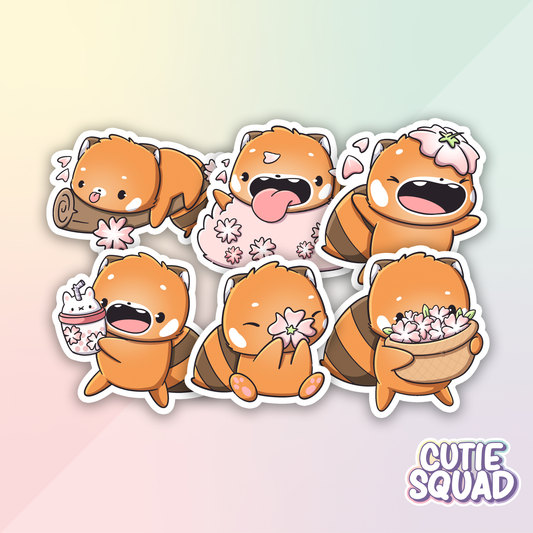Sakura Red Pandas | Stickers