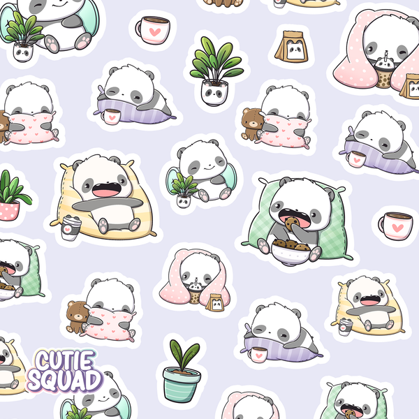 Sleepy Pandas | Sticker Sheet