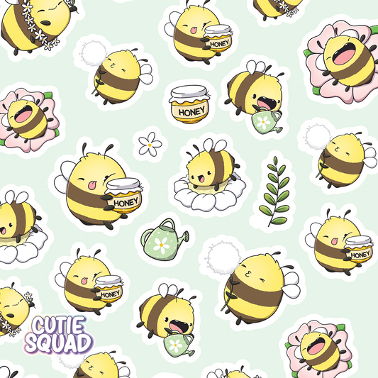 Flowery Bees | Sticker Sheet