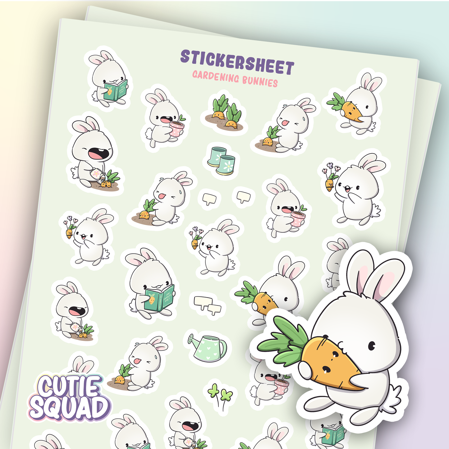 Gardening Bunnies | Sticker Sheet
