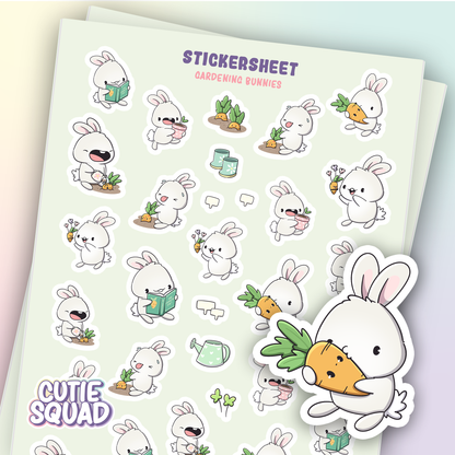 Gardening Bunnies | Sticker Sheet