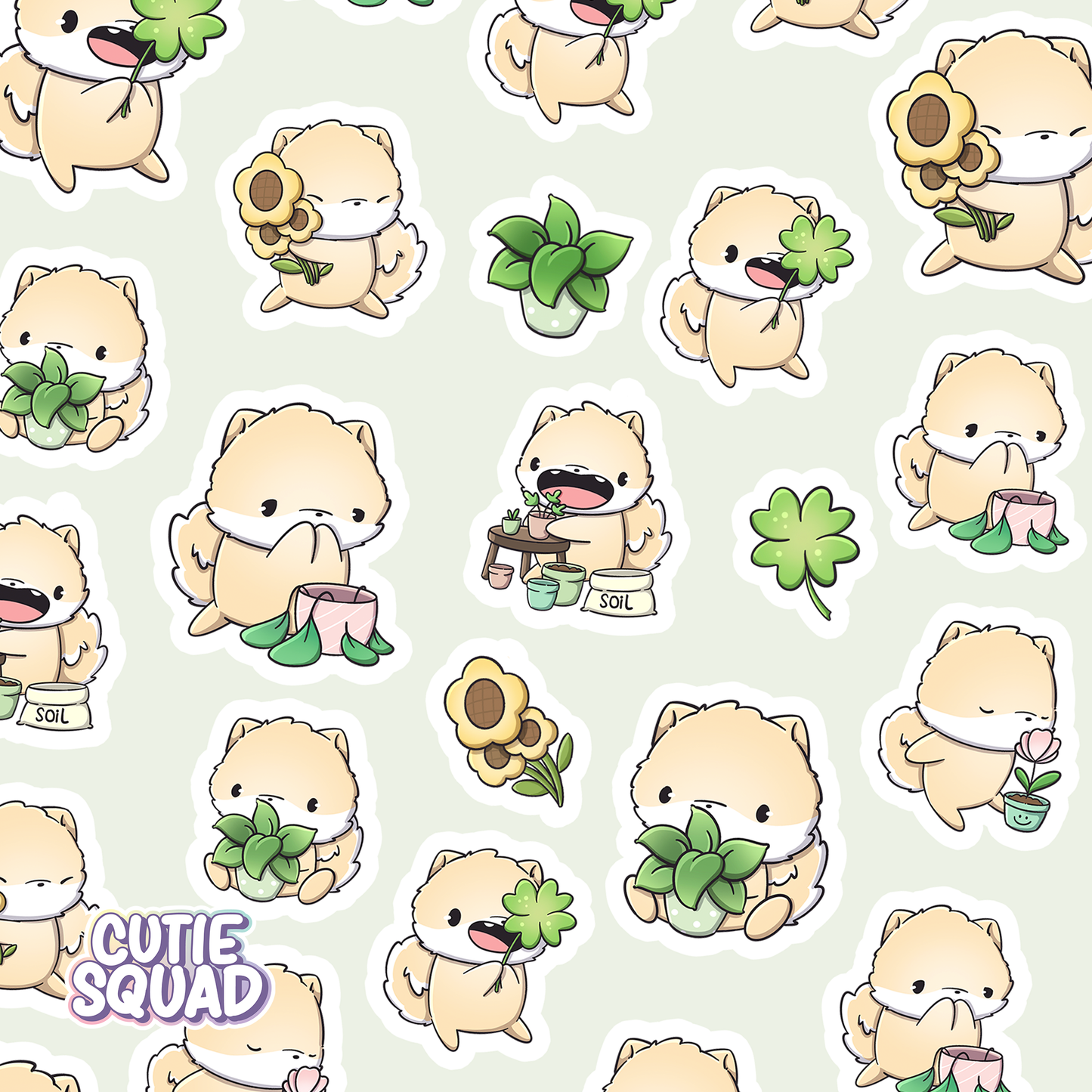 Shiba vs. Plants | Stickers sheets
