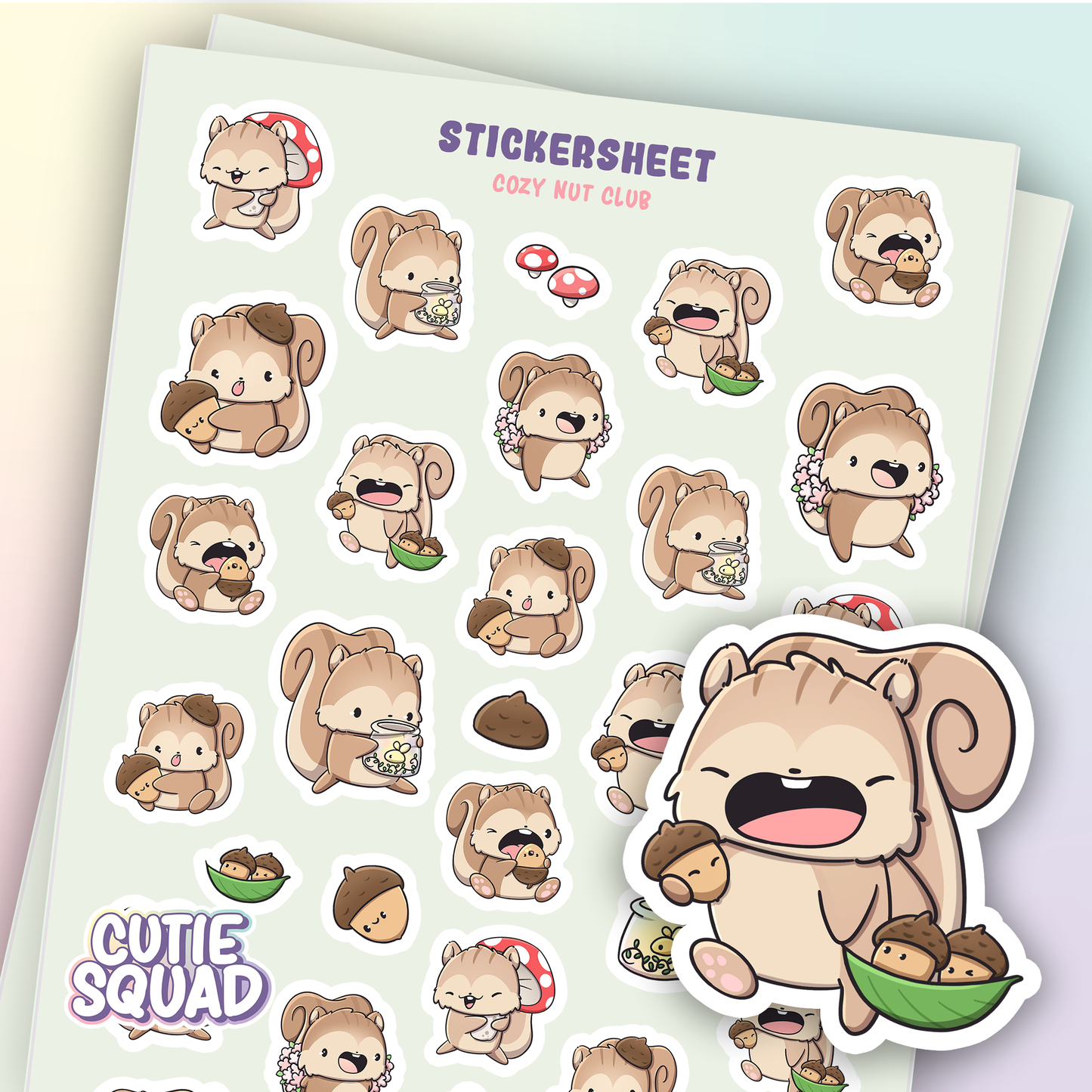 Cozy Nut Club| Sticker Sheet