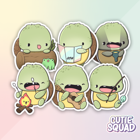 Camping Turtles | Stickers