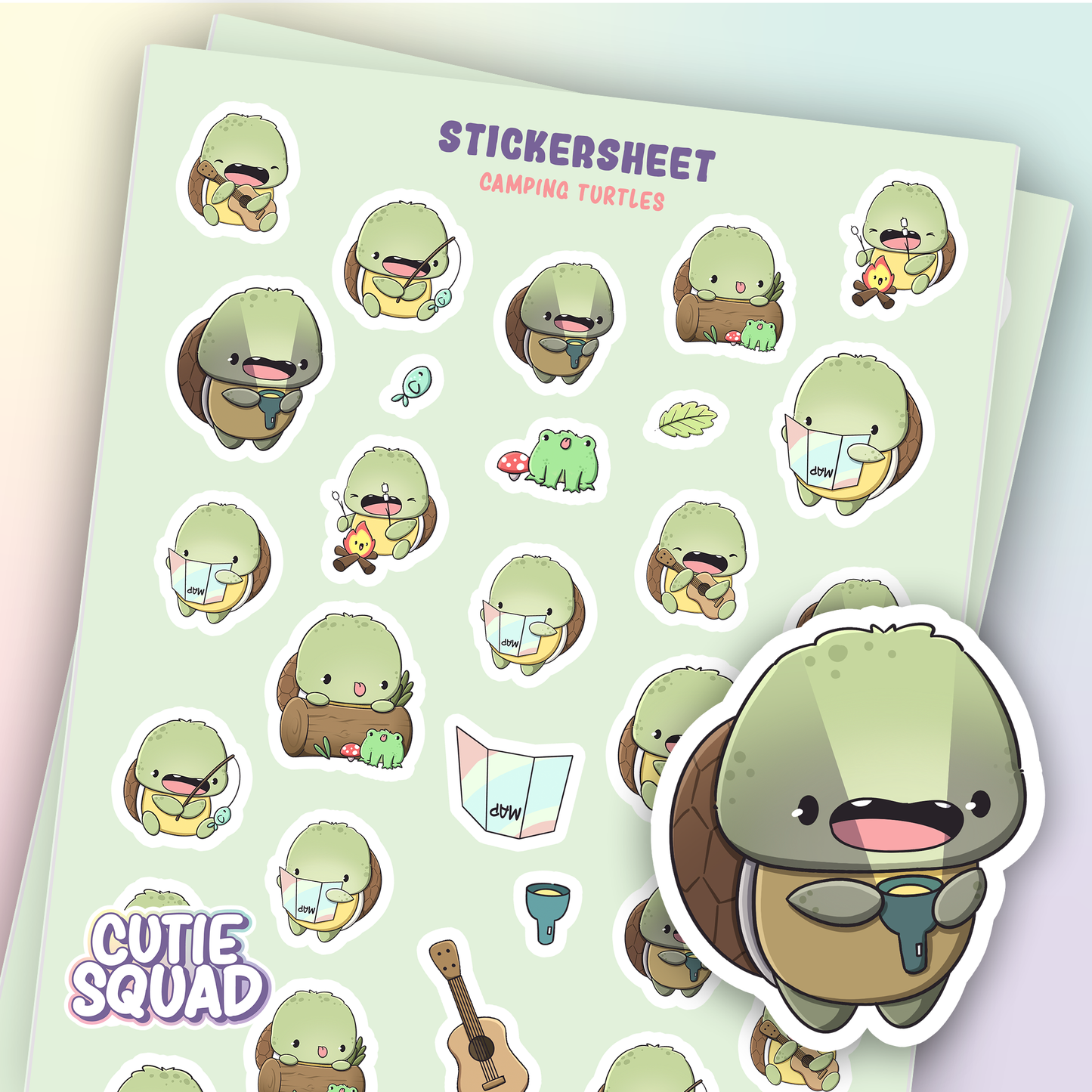 Camping Turtles pt2 | Sticker Sheet