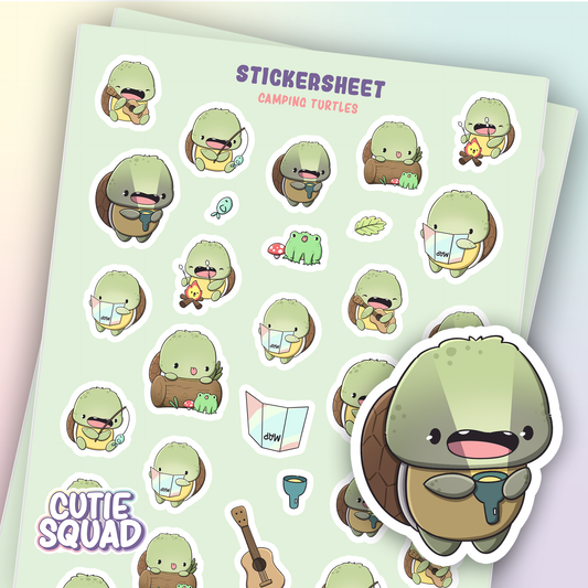Camping Turtles pt2 | Sticker Sheet