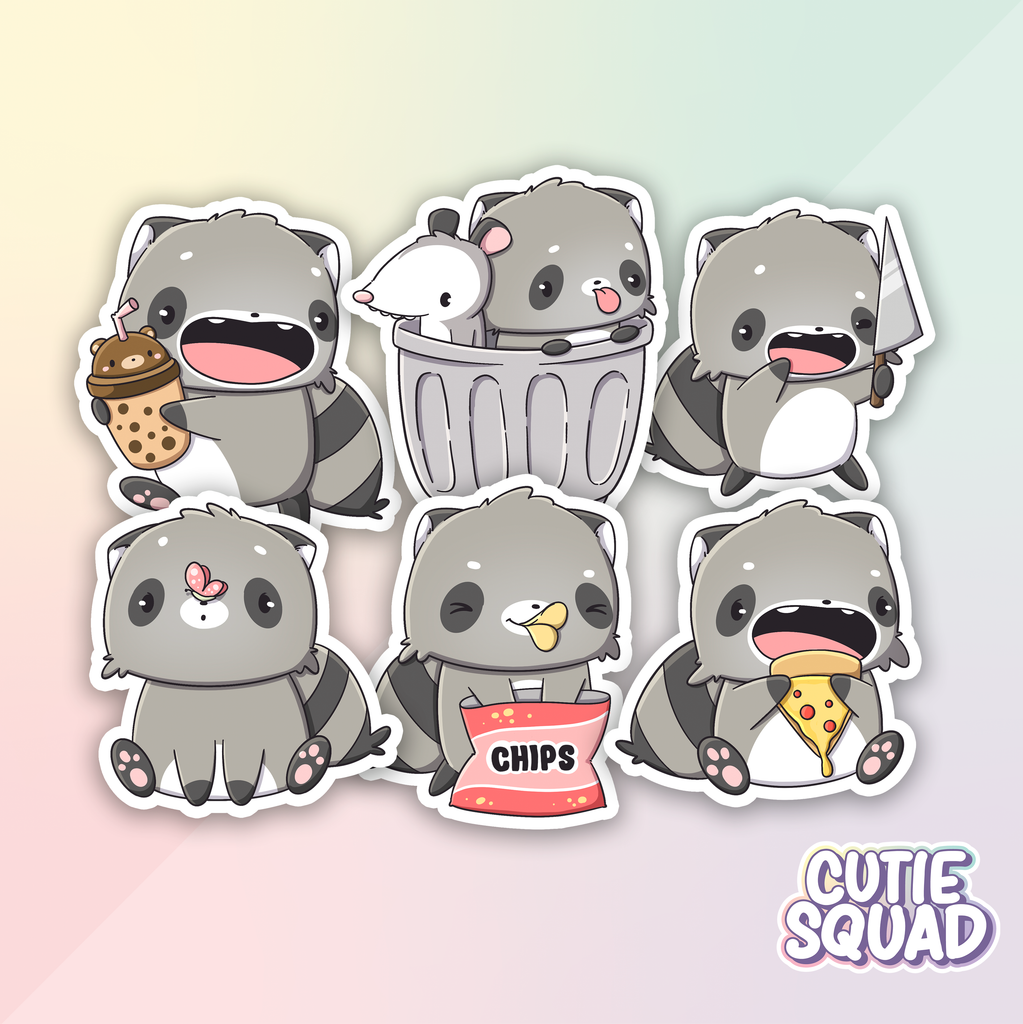 Wacky Raccoons | Stickers